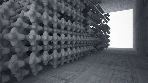 Empty dark abstract concrete smooth interior . Architectural background. Stock Footage 82784136