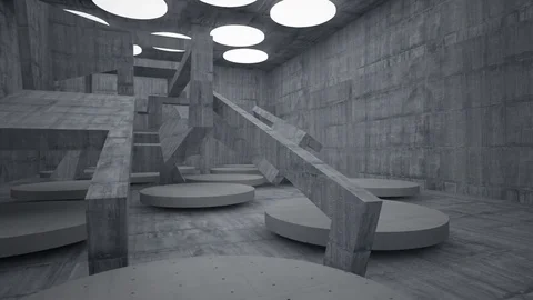 Empty dark abstract concrete smooth interior . Architectural background.  動画素材 83444595
