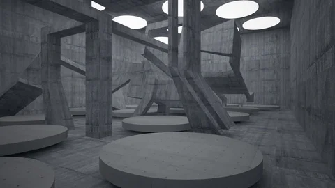 Empty dark abstract concrete smooth interior . Architectural background.  Stock-Footage 83444600