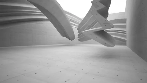 Empty dark abstract concrete smooth interior. Architectural background.  Видео 86416839