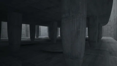 Empty dark abstract concrete smooth interior. Architectural background.  Stock Footage 86798156