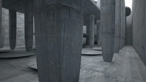 Empty dark abstract concrete smooth interior. Architectural background.  Stock-Footage 86798202