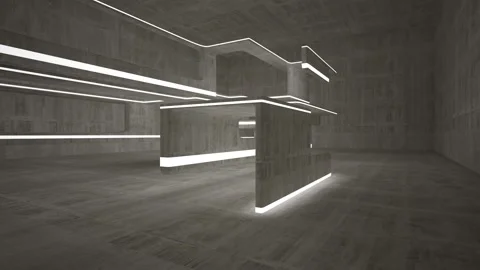 Empty dark abstract concrete smooth interior. Architectural background. Stock Footage 87196892