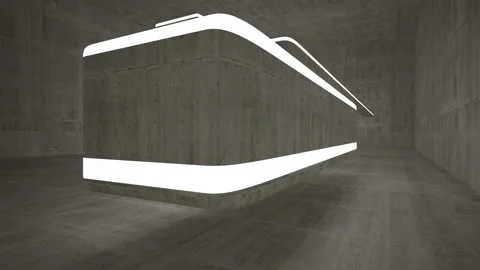 Empty dark abstract concrete smooth interior. Architectural background. Stock Footage 87196930