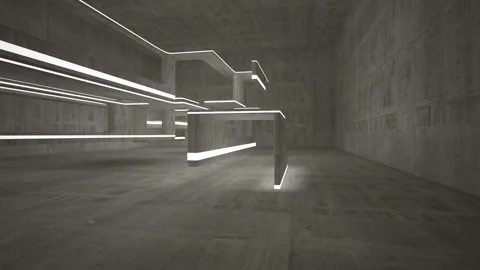 Empty dark abstract concrete smooth interior. Architectural background. Stock Footage 87196943