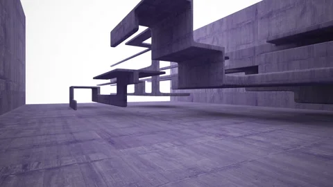 Empty dark abstract violet concrete smooth interior. Architectural background.  Stock Footage 87198913