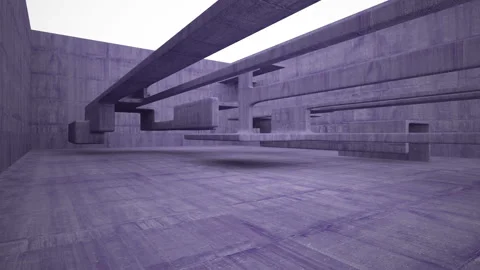 Empty dark abstract violet concrete smooth interior. Architectural background.  Stock Footage 87198925