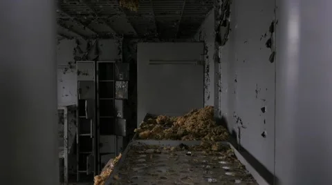 Empty dark and dirty prison Stock Footage 53254194