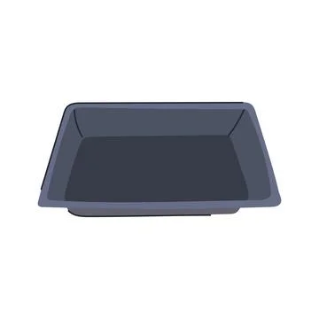 Empty dark baking pan preparing for cooking food Stock Illustration
