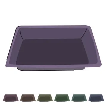Empty dark baking pan preparing for cooking food graphic Illustrazione stock