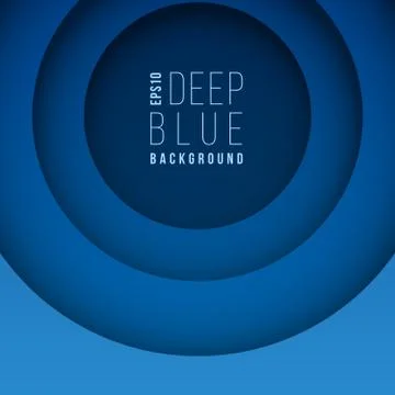 Empty dark blue ocean abstraction. Vector business background Illustrazione stock