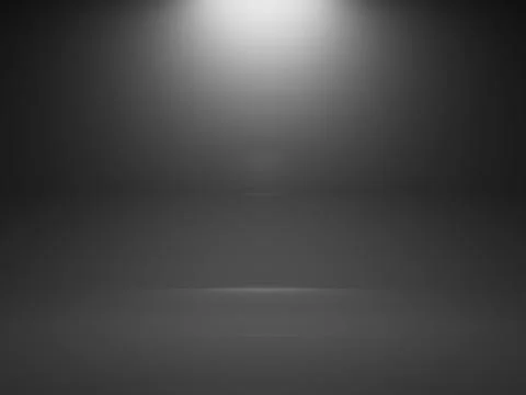 Empty dark interior background with spot, 3d Stock Illustration
