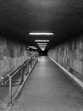 Empty dark pass 스톡 사진