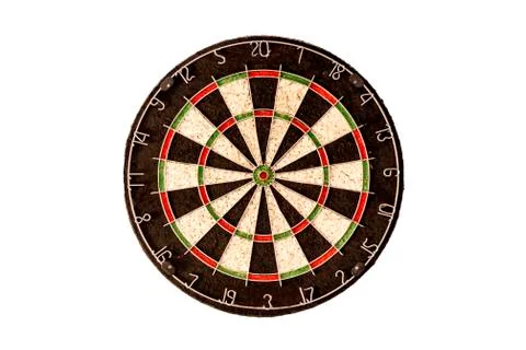 Empty dart board on a white background Stock Photos
