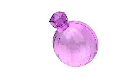 Empty decorative purple glass bottle Stock Footage 330611709