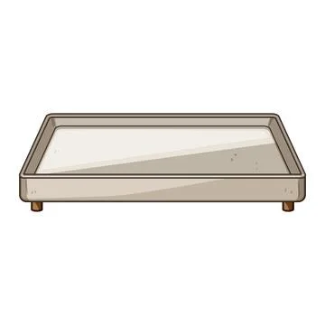 Empty decorative tray design element illustration Stock Illustration