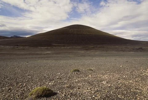 Empty desert in mountain bottom landscape photo Stock Photos