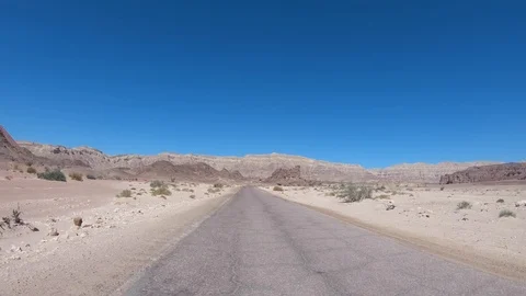 Empty Desert road - driving footage Stock Footage 108646462