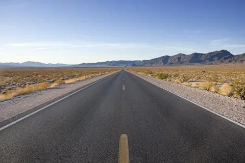 Empty Desert Road Stock Photos
