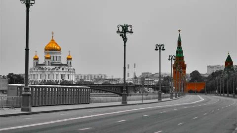 An empty, deserted city Stock Photos