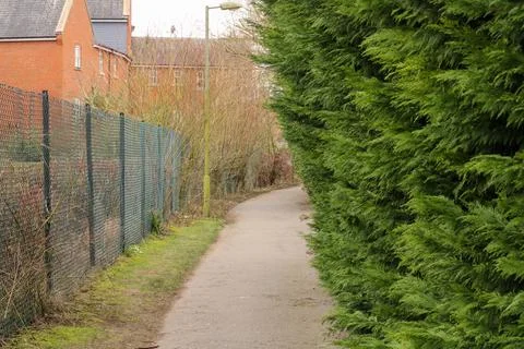 An Empty deserted footpath Stock Photos