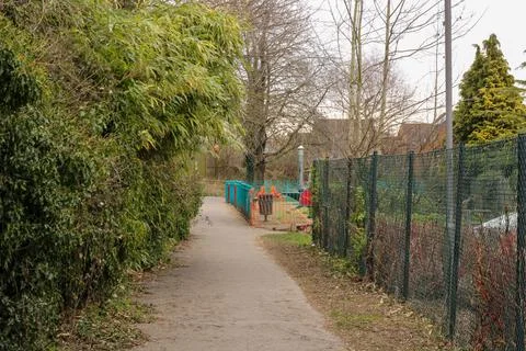 An Empty deserted footpath Stock Photos
