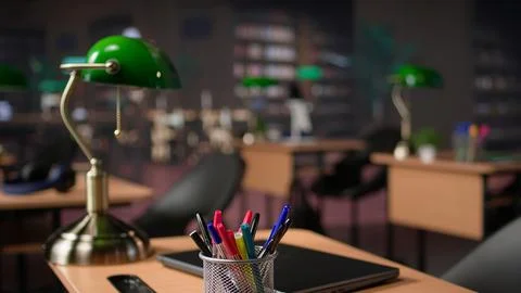 Empty designated space for academic research at a higher education school Stock Photos