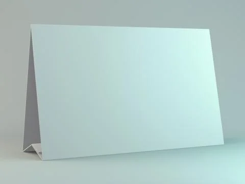 Empty desk calendar on table. Mockup design concept. 3D Stock Illustration