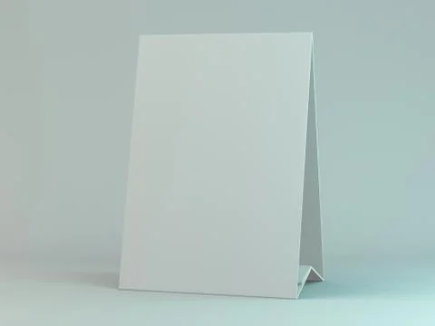 Empty desk calendar on table. Mockup design concept. 3D Stock Illustration