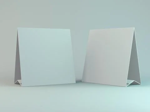 Empty desk calendar on table. Mockup design concept. 3D Stock Illustration