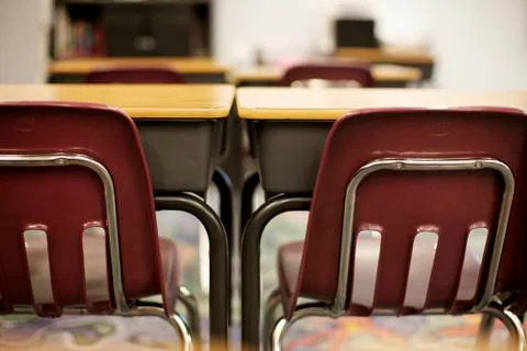 Empty Desks 2 Stock Photos