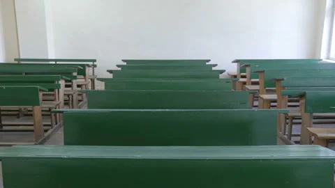 Empty Desks In College Lecture Hall Stock Footage 103049157