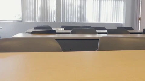 Empty Detention Hall in High School Stock Footage 80749386
