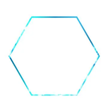 Empty diamond-shaped frame with iridescent blue color and glow effect. Stock Illustration