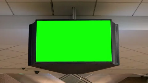 Empty Digital Billboard Board Modern Screen Blank Poster Advertising Video stock 144818924