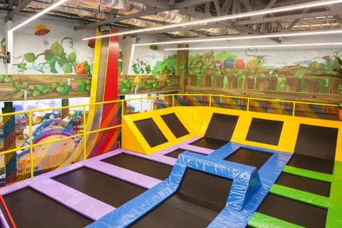 An empty dining room table in cafeteria Stock Photos