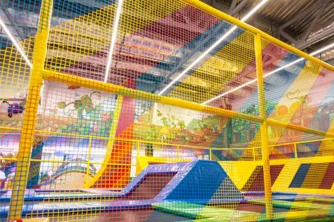 An empty dining room table in cafeteria Stock Photos