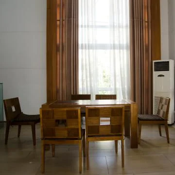 Empty dining table Foto stock