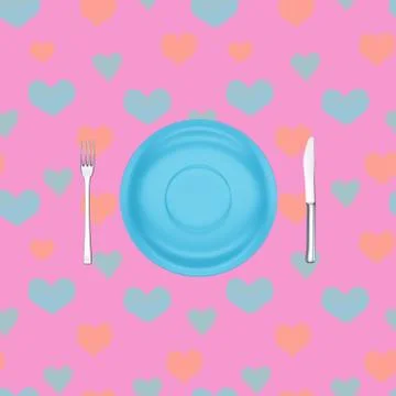 Empty dinner plate Stock Illustration