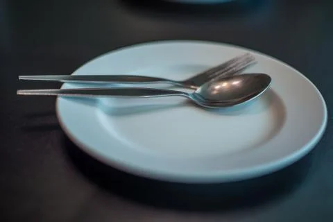 Empty dinner plate Stock Photos