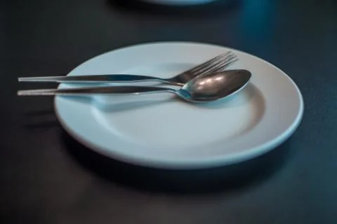 Empty dinner plate Stock Photos