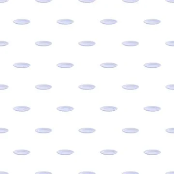 Empty dinner plates creating seamless kitchen pattern Stock Illustration