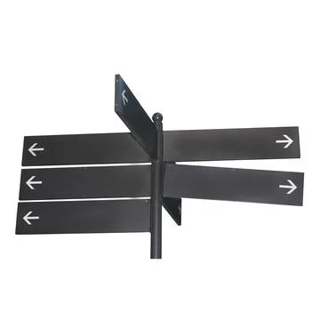 Empty direction indicator with arrows. Signs indicating the direction isolate Stock Photos