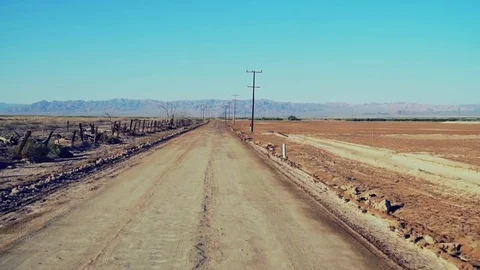 Empty Dirt Road Drive Stock Footage 82273923