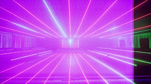 Empty disco with roaming lasers Stock Footage 256032127