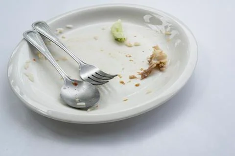 Empty dish table done spoon fork concept Foto stock