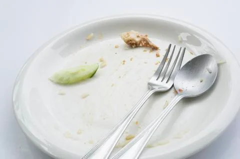 Empty dish table done spoon fork concept Foto stock