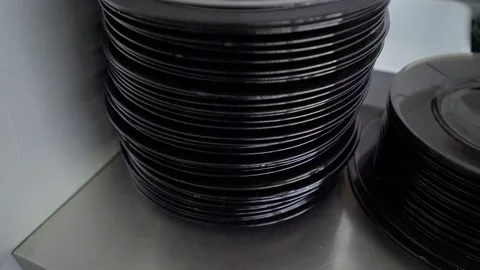 Empty dishes in a closed restaurant. An empty cafe without customers. Stock Footage 130781059