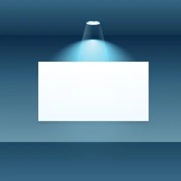 Empty display frame with spot light Stock Illustration