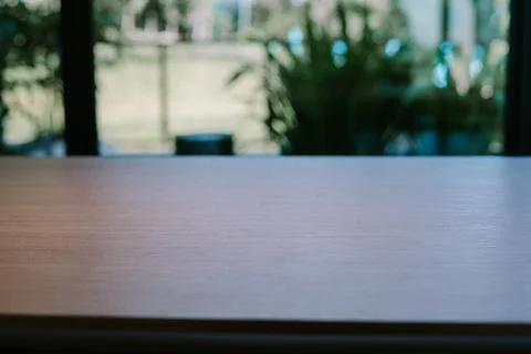 Empty display table with a clean, modern design, ready for showcasing produ.. Stock Photos